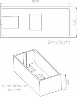 Schedel Support De Schedel SW14600 170x75cm, Hauteur 55.5cm -Fournitures De Salle De Bain Soldes Schedel Support de Schedel SW14600 170x75cm hauteur 55.5cm 1