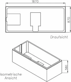 Schedel Support De Schedel SW14645 190x90cm, Hauteur 58cm -Fournitures De Salle De Bain Soldes Schedel Support de Schedel SW14645 190x90cm hauteur 58cm 1
