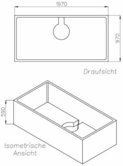 Schedel Support De Schedel SW16115 Duo, 200x100cm, Hauteur 59cm -Fournitures De Salle De Bain Soldes Schedel Support de Schedel SW16115 Duo 200x100cm hauteur 59cm 1