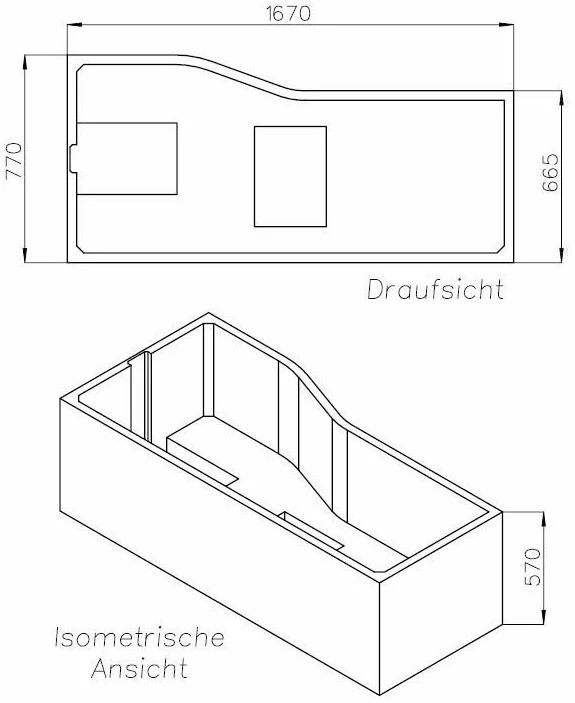 Schedel Support De Schedel SW16131 170x80cm, Droite, Hauteur 57cm 4 Schedel Support De Schedel SW16131 170x80cm, Droite, Hauteur 57cm – Image 2