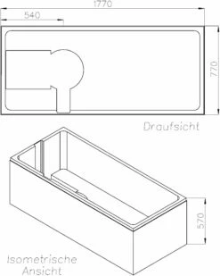 Schedel Support De Schedel SW83211 180x80cm, Débordement Opposé, Hauteur 57cm -Fournitures De Salle De Bain Soldes Schedel Support de Schedel SW83211 180x80cm debordement oppose hauteur 57cm 1