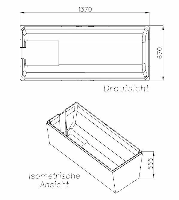 Schedel Support De Bain Standard MULTISTAR SW10025 140x70cm, Hauteur 55,5cm, 2 Côtés En Pente 4 Schedel Support De Bain Standard MULTISTAR SW10025 140x70cm, Hauteur 55,5cm, 2 Côtés En Pente – Image 2