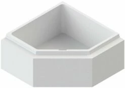 Schedel Villeroy & Boch Support De Bain D'angle Loop & Friends Duo SW16029A 140x140cm, Avec étagère, 5 Faces, Hauteur 57cm