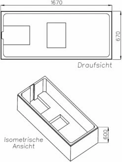 Schedel XL Hoesch Support De Baignoire Régate SW13759 170x70cm, Hauteur 60 Cm -Fournitures De Salle De Bain Soldes Schedel XL Hoesch support de baignoire regate SW13759 170x70cm hauteur 60 cm 1