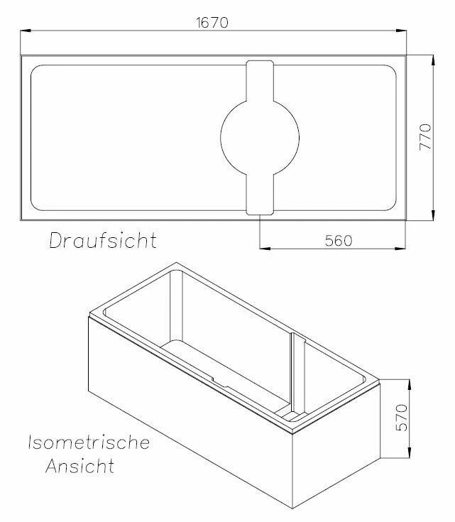 Schedel XL Kaldewei Puro / Star Support De Bain SW11216 1700x80cm, Drain Côté Gauche / Droite, Hauteur 57cm 4 Schedel XL Kaldewei Puro / Star Support De Bain SW11216 1700x80cm, Drain Côté Gauche / Droite, Hauteur 57cm – Image 2