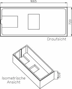 Schedel XL Keramag ICon Support De Casserole SW10381 170x75cm, Hauteur 60cm -Fournitures De Salle De Bain Soldes Schedel XL Keramag iCon support de casserole SW10381 170x75cm hauteur 60cm 1