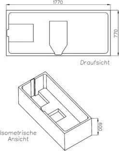 Schedel XL Keramag ICon Support De Casserole SW10383 180x80cm, Hauteur 60cm -Fournitures De Salle De Bain Soldes Schedel XL Keramag iCon support de casserole SW10383 180x80cm hauteur 60cm 1