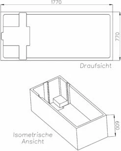 Schedel XL Villeroy & Boch Balance Support De Bain SW12177 180x80cm, Hauteur 60cm -Fournitures De Salle De Bain Soldes Schedel XL Villeroy and Boch Balance support de bain SW12177 180x80cm hauteur 60cm 1