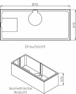 Schedel XL Villeroy & Boch Subway Support De Baignoire SW14793 160x70cm, Hauteur 57cm -Fournitures De Salle De Bain Soldes Schedel XL Villeroy and Boch Subway Support de baignoire SW14793 160x70cm hauteur 57cm 1