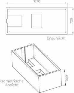 Schedel XL Villeroy & Boch Support De Bain Cetus SW14753 170x75cm, Hauteur 60cm -Fournitures De Salle De Bain Soldes Schedel XL Villeroy and Boch Support de bain Cetus SW14753 170x75cm hauteur 60cm 1