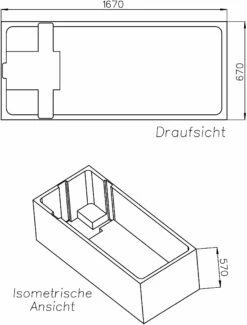 Schedel XL Villeroy & Boch Bain Villeroy & Boch Oberon SW12152 170x70cm, Hauteur 57cm -Fournitures De Salle De Bain Soldes Schedel XL Villeroy and Boch bain Villeroy and Boch Oberon SW12152 170x70cm hauteur 57cm 1