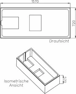 Schedel Match0 SW11016 160x75cm, Hauteur 57cm -Fournitures De Salle De Bain Soldes Schedel match0 SW11016 160x75cm hauteur 57cm 1