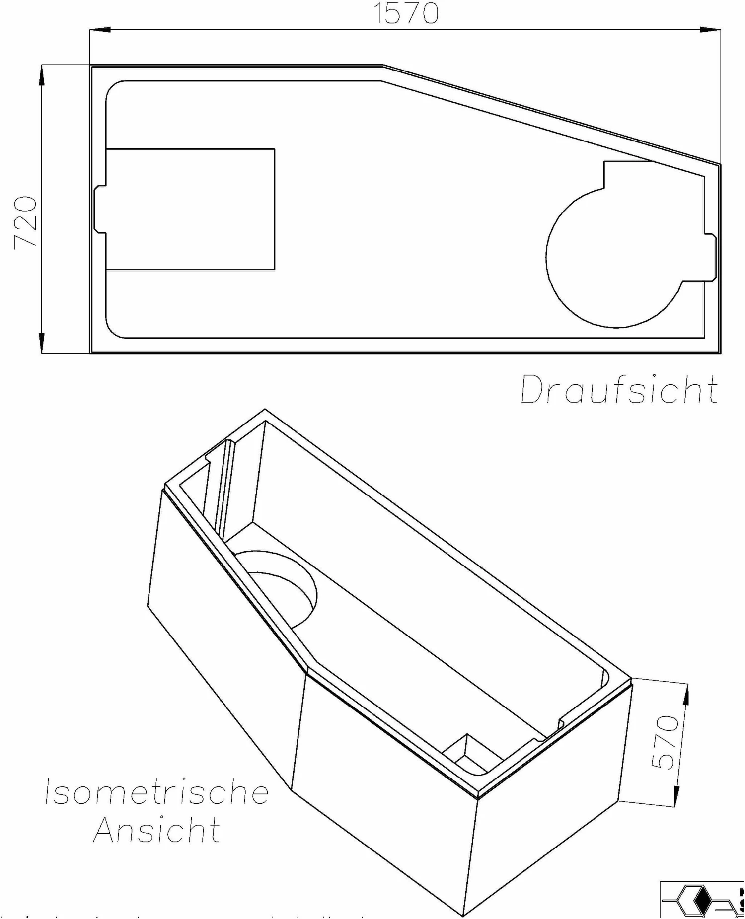 Schedel Match0 SW11057 160x75cm, Gauche, Hauteur 57cm 4 Schedel Match0 SW11057 160x75cm, Gauche, Hauteur 57cm – Image 2
