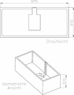 Schedel Match0 SW11132 200x100cm, Hauteur 57cm -Fournitures De Salle De Bain Soldes Schedel match0 SW11132 200x100cm hauteur 57cm 1