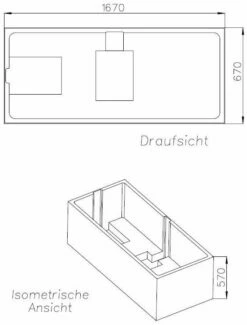 Schedel Match0 SW16040 170x70cm, Hauteur 57cm -Fournitures De Salle De Bain Soldes Schedel match0 SW16040 170x70cm hauteur 57cm 1