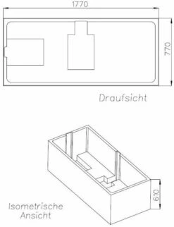 Schedel Match0 SW16049 180x80cm, Hauteur 57cm -Fournitures De Salle De Bain Soldes Schedel match0 SW16049 180x80cm hauteur 57cm 1