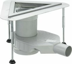 Viega Advantix Drain De Coin Corps De Base 627010 DN 40/50, Acier Inoxydable, Mat, BH 110-200mm, Droit