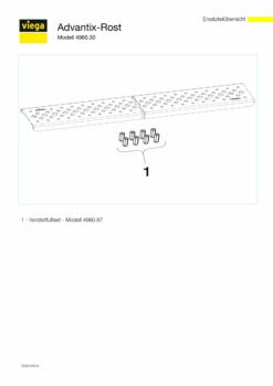 Viega Grille Advantix 570446 Visign ER1, 900x70mm, Acier Inoxydable, Mat -Fournitures De Salle De Bain Soldes Viega Grille Advantix 570446 Visign ER1 900x70mm acier inoxydable mat 1