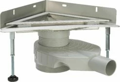 Viega Corps De Drain D'angle Advantix 592.363 Droite, DN 40/50, Acier Inoxydable, Rahmen Mat 4972,80