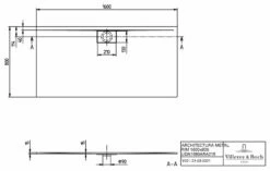 Villeroy & Boch Architectura Receveur De Douche En DA1680ARA215V01 , 160 X 80 X 1,5 Cm, Blanc -Fournitures De Salle De Bain Soldes Villeroy and Boch Architectura receveur de douche en DA1680ARA215V01 160 x 80 x 15 cm blanc 2