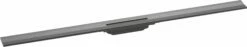 Hansgrohe RainDrain Flex Caniveau De Douche 56054340 120cm, Kit De Finition, Peut être Raccourci, Pour Montage Mural, Chrome Noir Brossé