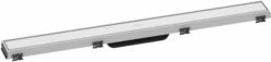 Hansgrohe RainDrain Match Caniveau De Douche 56038700 80cm, Set De Finition, Avec Rahmen Réglable En Hauteur, Blanc Mat